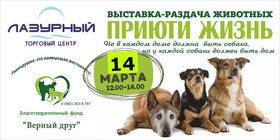 Выставка-раздача животных "ПРИЮТИ ЖИЗНЬ"
